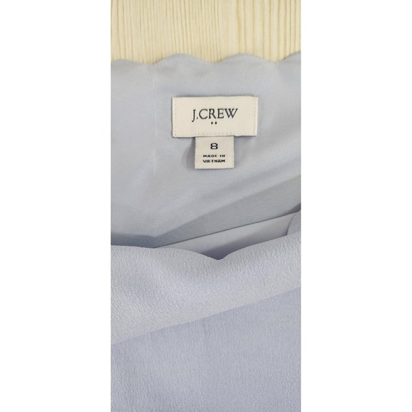 J Crew Scalloped Cami Top Blue Womens Size 8 Sleeveless Lined - Picture 2 of 7